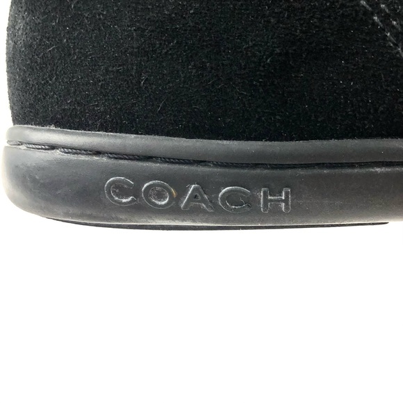 Coach Meyer Black Suede Shearling Signature C Boots - Picture 10 of 13